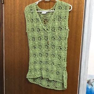 AS IS Green Crochet top